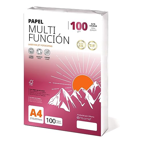 Image of Folios A4 100 g 100 Sheets, Multipurpose Paper for Printer, Sheets for Laser and Inkjet Printers, Photocopier, For Office Use, School Supplies, Pack of Folios - Ophituria (100g, 100h)