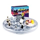 Soporte flotante inflable para aperitivos y bebidas, bandeja flotante de...