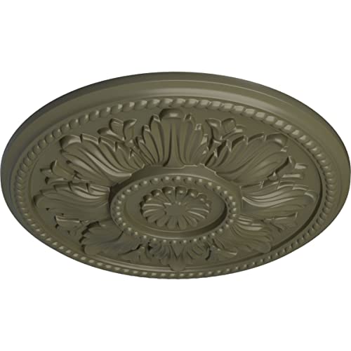 Image of Ekena Millwork CM18EDPTF Edinburgh Ceiling Medallion, Painted Turtle