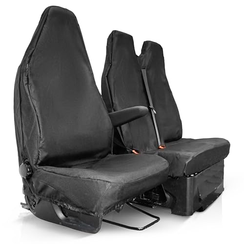 Van Seat Covers to fit Ford Transit Custom & VW Transporter Renault Traffic Driver & Double Passenger Seats Easy to Fit Waterproof Seat Cover Set for Most Vans