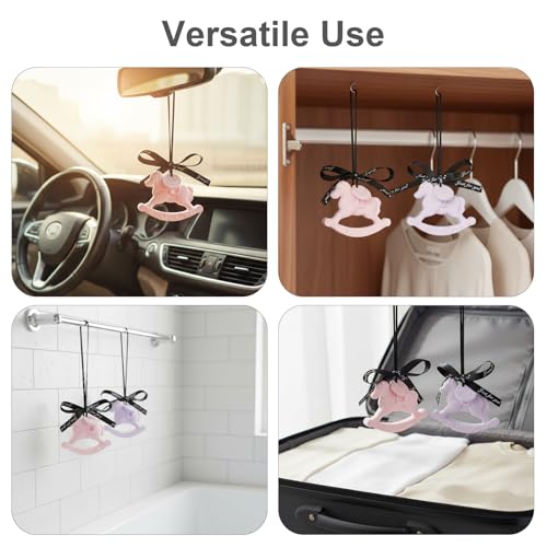 Difusor de aroma de yeso forma caballo mecedor rosa miniatura 4