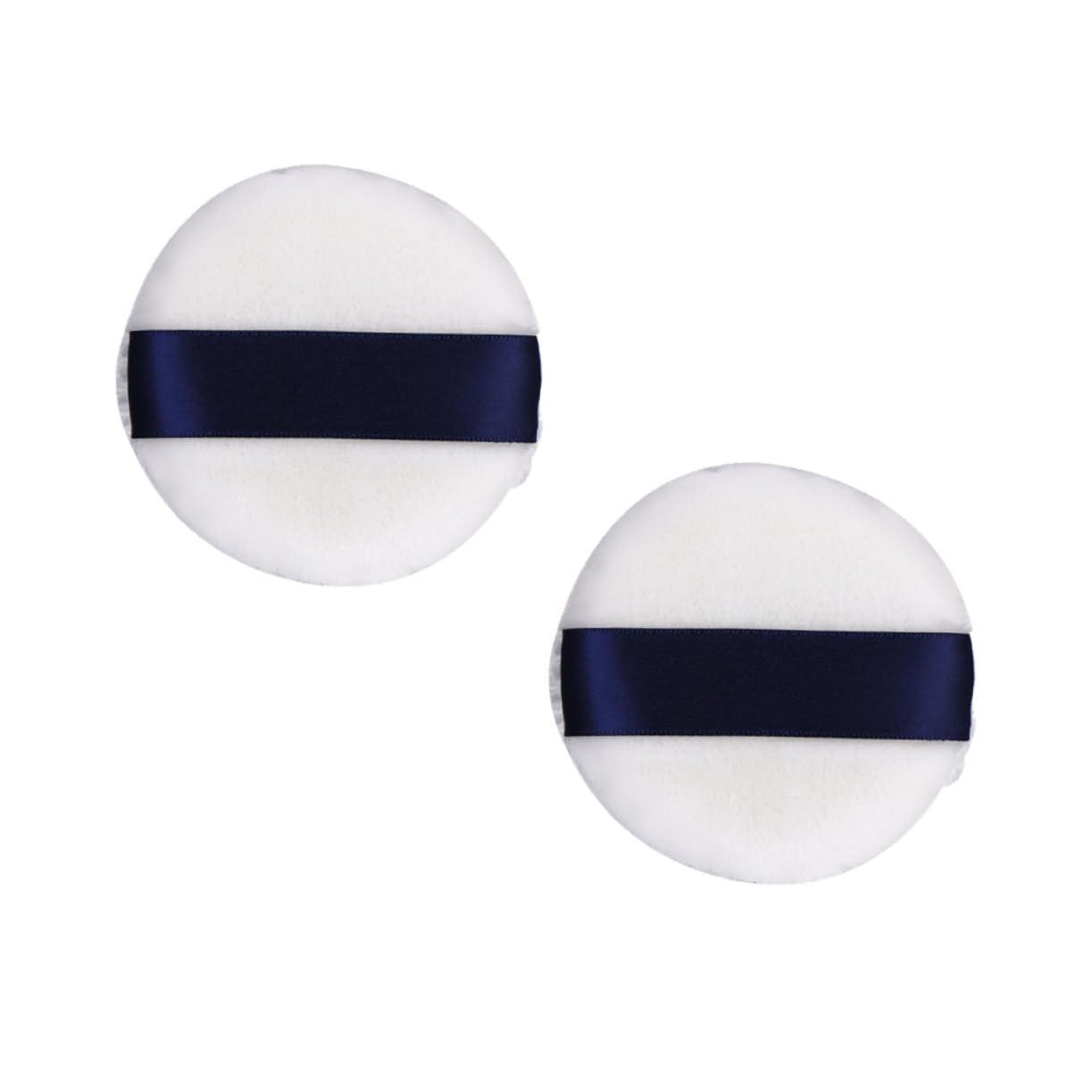 BESTYASH 2Pcs Round Powder Puff Soft Makeup Sponge for Liquid Foundation Concealer Gentle Application for Smooth Even Finish for All Skin Types