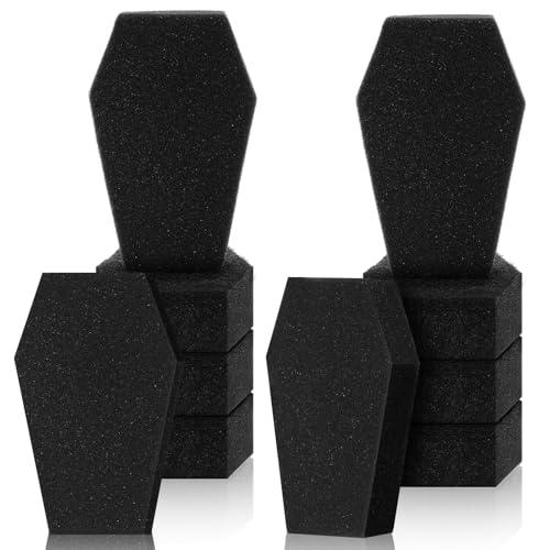 Image of Tioncy 12 Pack Gothic Kitchen Decor Bulk Dual Sided Scrubber Gothic Sponges Dishwashing Non Scratch Coffin Kitchen Accessories Dish Scouring, Black