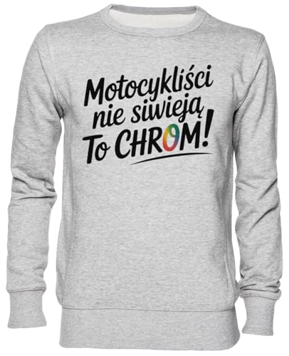 Sweat-shirt homme femme Motocykliści résistant et confortable en jersey gris
