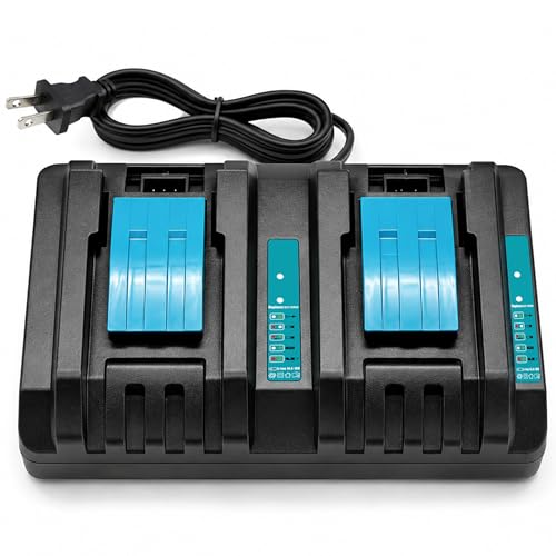 BatPower 6A Dual Port Rapid Charging Station Compatible with Ma-Kita 18V Charger DC18RD DC18RC - 14.4V-18V Output Voltage - Fast Charger Only, Not a Battery by BatPower - Used condition - US$40.83