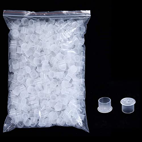 Tattoo Ink Caps Small,1000pcs Plastic Disposable Microblading Makeup Tattoo Ink Cups With Base,Pigment Ink Caps Sizes 11mm Tattoo Accessories for Tattoo Ink,Tattoo Kits,Tattoo Supplies (S)