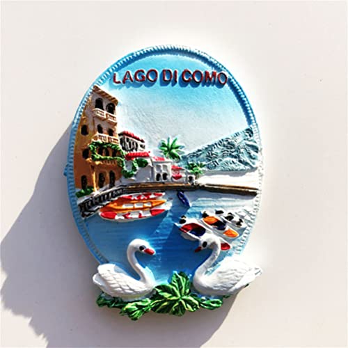 Imán Decorativo de Resina Lake Como Italia 4.8x6.5 cm miniatura 4