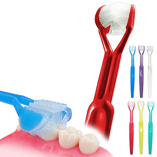 6-PK :: Soft :: DenTrust 3-Sided Toothbrush :: Easily Brush Better :: Clinically Proven Results :: Fast, Easy & More Effective for The Whole Family :: Adults, Teens, Children, Special Need, Autism