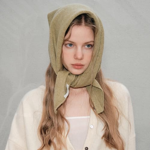 Knitting Shawl For Office Home Breathable Head Scarf Warm Neck Wrap For Travel All Matching Knitwear Women Accessory4