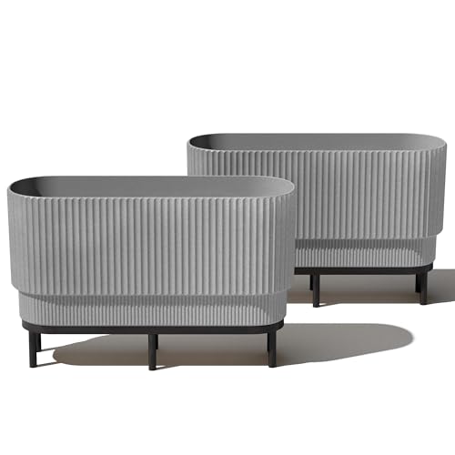 Image of Veradek Demi Series Raised Long Planter - Wide Planter with Stand
