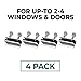 Window Locks, 15 Pack for Vertical and Horizontal Windows, Sliding Locks, Adjustable Aluminum Stoppers, Window Security, No-Drill Install, Fits Tracks up to 3/16