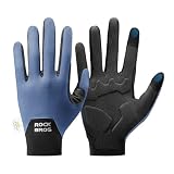 ROCKBROS Cycling Gloves for Men Women XRD Shock Absorbing Bicycle Riding Anti-Slip Breathable Full Finger UV-Sun-Protection Gloves for Road/Mountain & Electric Bike,E-Bike Commuter