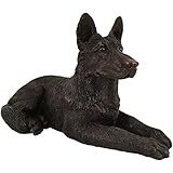 Mainely Urns Shadow Casts German Shepherd Figurine Pet Cremation Urn for Dog Ashes - 100 Cubic Inch Ash Capacity for Dog Weighing up to 100 Pounds - Cast Resin with Bronze Finish - 4' Bottom Closure