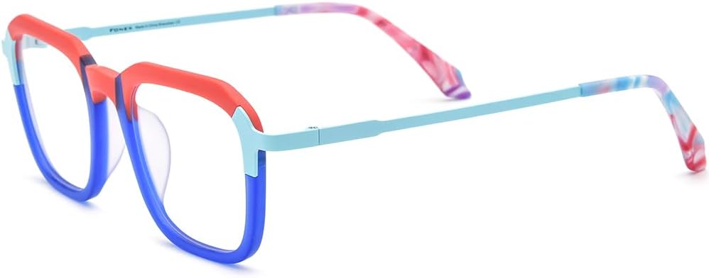 FONEX Acetate Titanium Glasses Frame Men Square Eyeglasses Women Vintage Optical Eyewear F85786