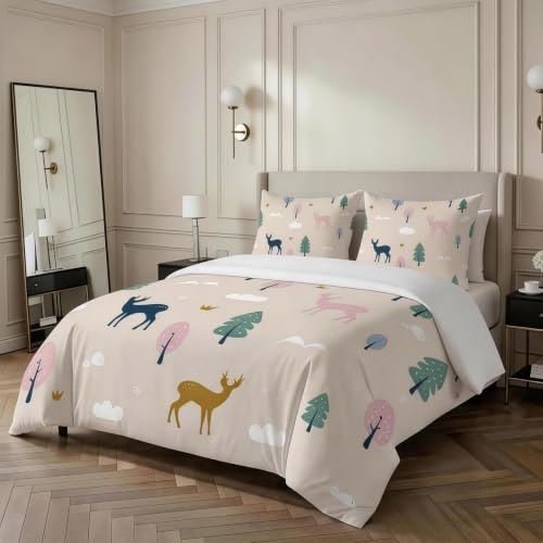 Housse de couette impression 3D originale motif cerf sauvage