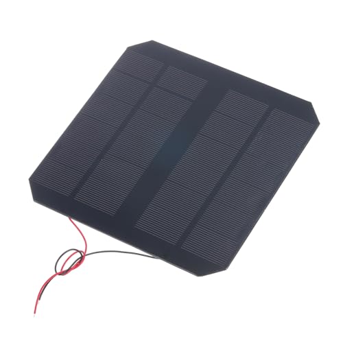 MECCANIXITY 6V 3W 500mA Mini Solar Panels, Small Polycrystalline Solar Cell Panel with 2 Cable for DIY Electric Toy Materials Kits Charger, 145mm x 145mm