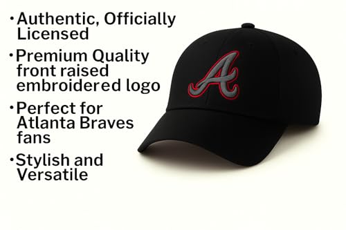 Gorra Atlanta Baseball negra MVP con logo bordado miniatura 6