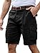 StylSense Kurze Hosen Herren Sommer Baumwolle Cargo Shorts Casual Cargohose Herren Kurz mit 6 Taschen (Schwarz, XXL)