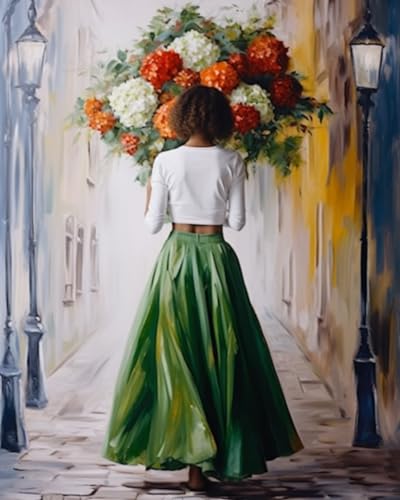 Holding Bouquet Woman Paint By Number