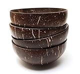 BIO NATUR-PRODUKT: Anstatt beim Kauf von Schalen aus Holz zur Waldrodung beizutragen und die Umwelt durch Verwendung von Plastik- und Kunststoff-Schalen zu verschmutzen, wird jede unserer Kokosnuss-Schüssel aus upgecycelten Kokosnüssen hergestellt