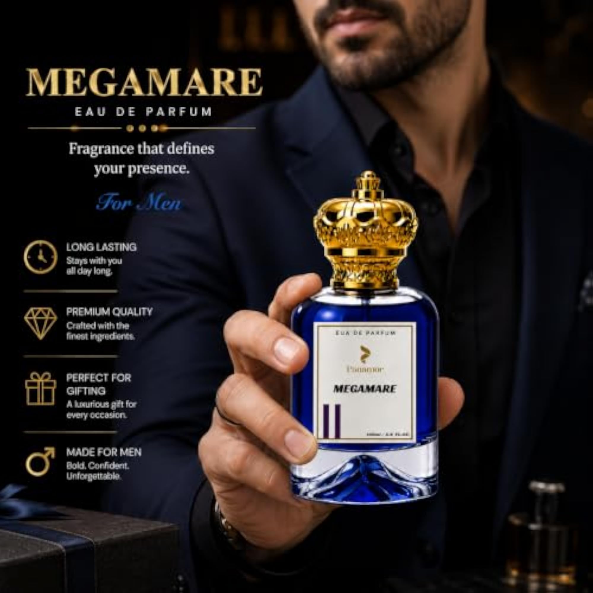 Megamare Eau De Parfum for Men, 100ml