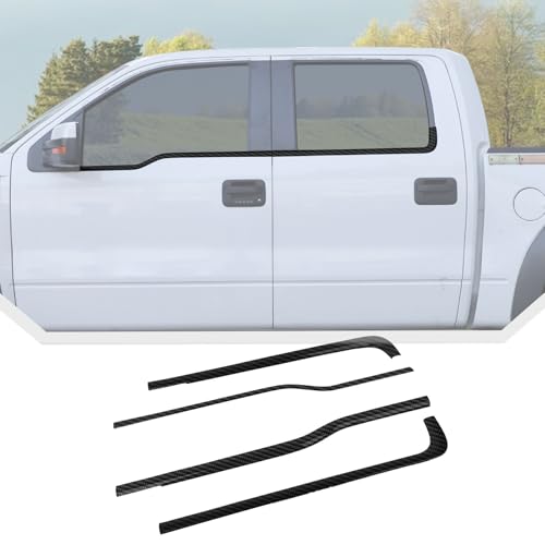 Moldura de ventana negra para Ford F150 2009-2014, tiras decorativas de 4 unidades