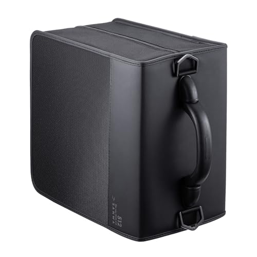 SANWA Pochette CD/DVD 512 Disques, Boîtier de Rangement Rigide avec Fermeture Éclair et Poignée, Étui Portable pour VCD, Blu-Ray, Films, Musique –...