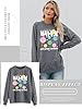 Dresswel Womens Sweatshirt Vintage Funny Smile Face Graphic Print Crewneck Long Sleeve Tops Ladies Pullover Basic Cotton Jumpers Blouse(2-Gray, 2XL) #3