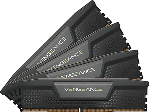 CORSAIR VENGEANCE DDR5 96GB (4 x 24GB) Fino a 6400MHz CL32 Compatibile con Intel XMP Memoria per Computer - Nero (CMK96GX5M4B6400C32)