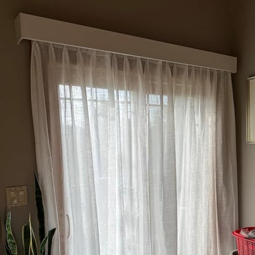 Galería de cortina oculta para ventana, pared o techo, sistema de riel elegante solución de tratamiento de ventanas, diseño versátil para decoración del hogar