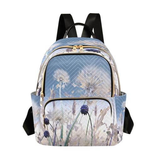 Mini sac à dos matelassé pissenlit pour femme - Petit sac à bandoulière moderne 29cm