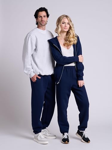 Image of Russell Athletic Men's Dri Power Fleece Elastic Bottom Sweatpants, Relaxed Fit, Moisture Wicking, with or Without Pockets