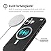 Speck PRESIDIO2 Grip for iPhone 17 Case, MagSafe-Compatible, Slim Protective Case, Black/Slate Grey/White