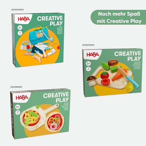 HABA Creative Play Eisdiele – Rollenspielzeug ab 3 Jahren mit magnetischen Eiskugeln – Fördert Feinmotorik & Kreativität – 2012316001