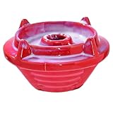 Hookah Bowl Clay Hookah Bowl Shisha Tobacco Bowl with Spire Easy Pull Big Could for Better Hookah Narguile Smoking (Red)