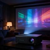 Mini projetor Pico portátil colorido LED LCD para uso externo em home theater