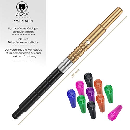 DILAW® Shisha Mundstück Nexus Multi-Ring-Design Aluminium ✓ Kombinierbar mit Allen handelsüblichen Schläuchen – Bild 6