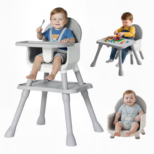 6-in-1 Convertible Baby Highchair, Booster Seat, Toddler...