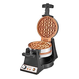 CRUX Double Rotating Belgian Waffle Maker, Keto Chaffles Iron with