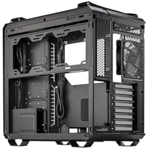 ASUS TUF Gaming GT502 Plus черный - корпус для игрового ПК формата ATX независимый двойной отсек для CPU и GPU боковые панели без инструментов быстрый USB Type-C на передней панели 4 вентилятора ARGB
