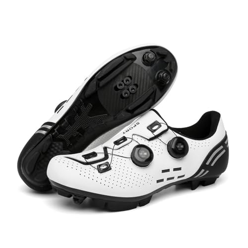 ENEN Scarpe MTB Uomo, Scarpe da Ciclismo Uomo, Scarpe Spinning Donna, Scarpe MTB SPD, Scarpe Mountain Bike Compatibili con Pedali SPD 2 Bulloni con Tacchette, Scarpe Bici, Vari Colori Disponibili