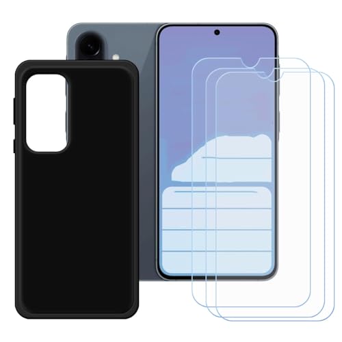 CongJiaLingXi�P�[�X �K�p���� Samsung Galaxy A57 (6.7") + [3��]�����K���X�X�N���[���ی�t�B���� �A���ȃ\�t�g�V���R���P�[�X�ی�TPU�J�o�[�̃P�[�X�J�o�[