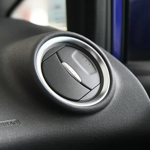 Rejilla de aire acondicionado cromada HILLAR para Ford Fiesta y Connect, acabado premium de 2 uds 4