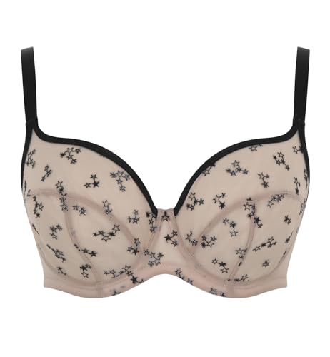 Image of Panache Tango Balcony Bra for Women - Wired, Non-Padded Full Cup Support with Leaf Embroidery
