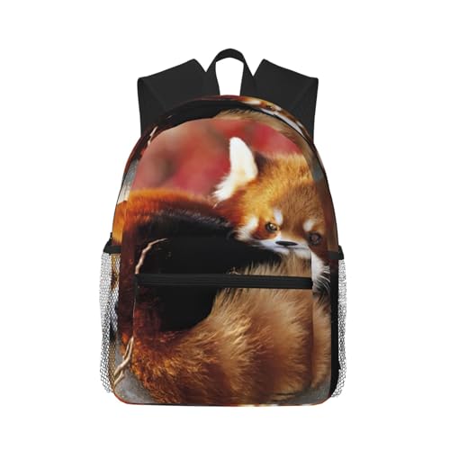 Sac à dos voyage classique panda rouge pour ordinateur portable
