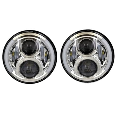 Projecteur principal à LED 7 pouces finition chrome b haut de gamme