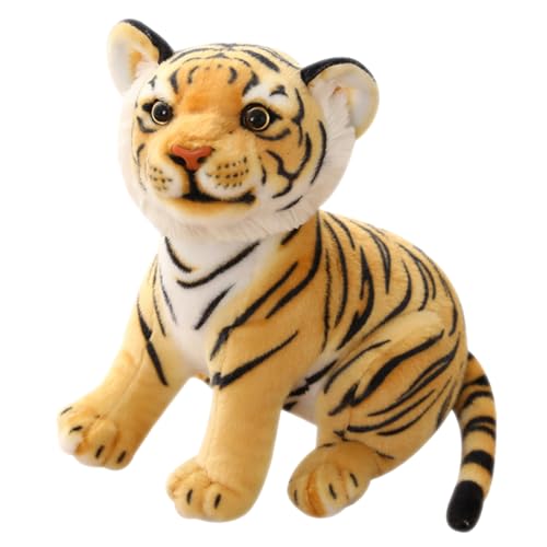 SZJFYMQ Peluche Réaliste Tigre, 23cm Peluche Animale, Réaliste Tigre, Forme pour Enfants Mignon poupée en Cadeau de fête d'anniversaire
