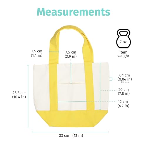 Bolsa tote mini de lona 16oz con bolsillos externos miniatura 3