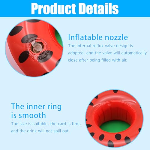 Miniatura 3 de Posavasos Piscina Flotante Taza Soporte Flotador Portavasos Soporte Hinchable Para Bebidas Posavasos Inflables Juego De Portavasos Inflable Juguetes Inflables Para Piscina Verano Fiesta En La Playa