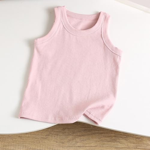 Teen Girls Boys Cotton Tanks Tops Basic Solid Ribbed Sleeveless Summer Crop Tops for Toddler Kids Casual Comfy Soft Clothes2